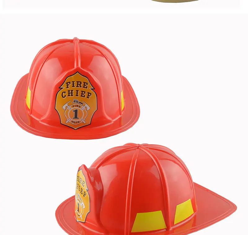 1/3/5/10/20pcs Red Fire Theme Hard Plastic Hat Firefighter Hat Kids Fire Birthday Party Decoration Supplies Fireman Helmet Prop