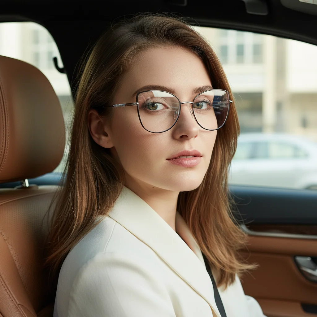 New Trendy Cat-eye Sunglasses Frame, Popular And Versatile Color-changing Lenses, For Driving Car Glasses2007X