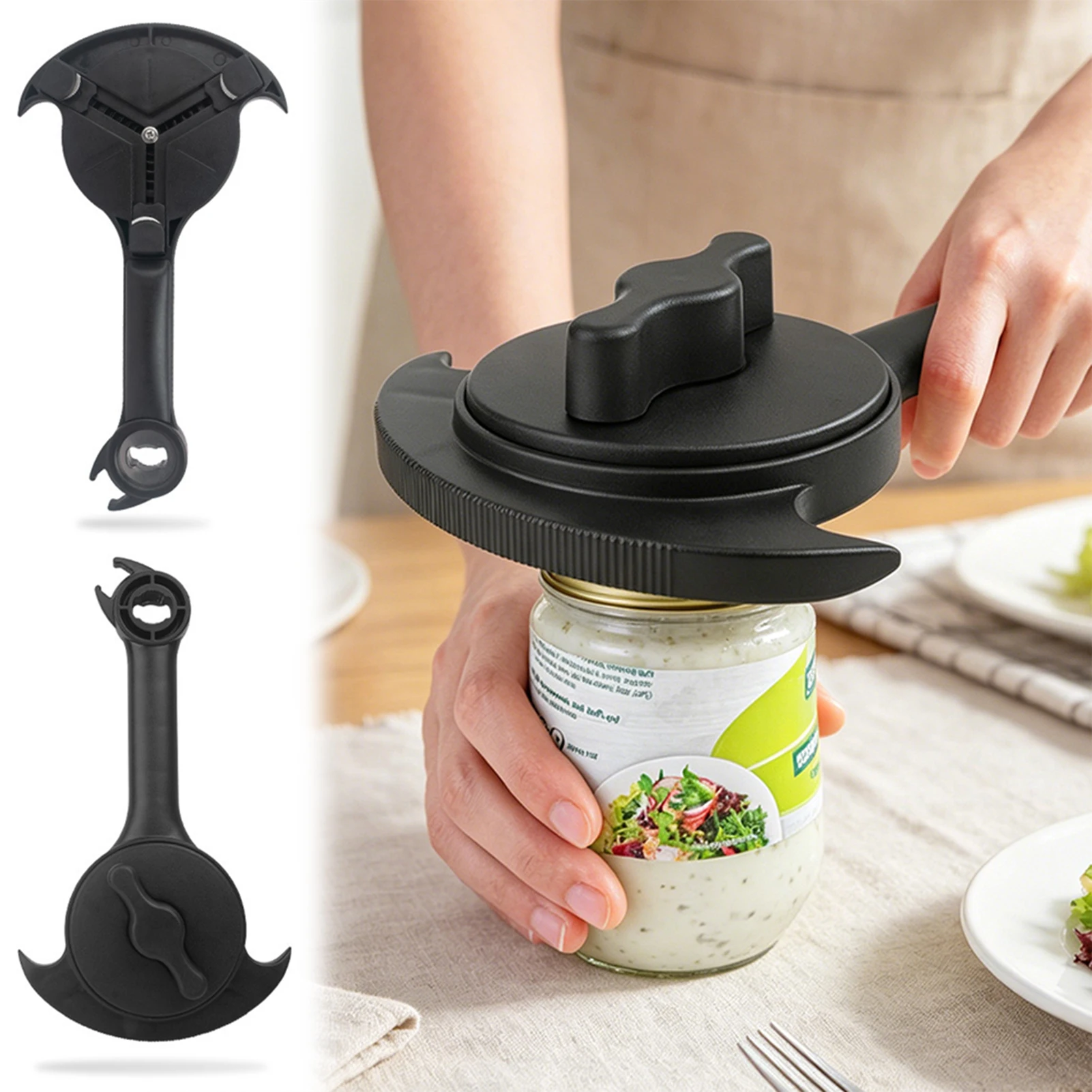 5 In 1 Adjustable Manual Can Opener Ergonomic Labor-Saving Design Kitchen Essential Camping And BBQ Tools Thoughtful Gift
