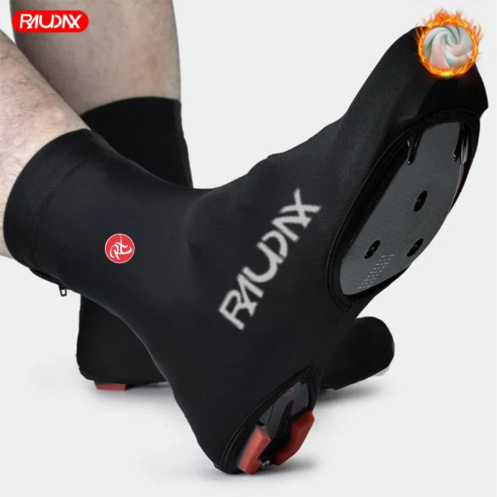 

Raudax Winter Thermal Fleece Cycling Shoe Cover Man MTB Bike Sport Shoes Covers Women Bicycle Overshoes Cubre Ciclismo Windproof