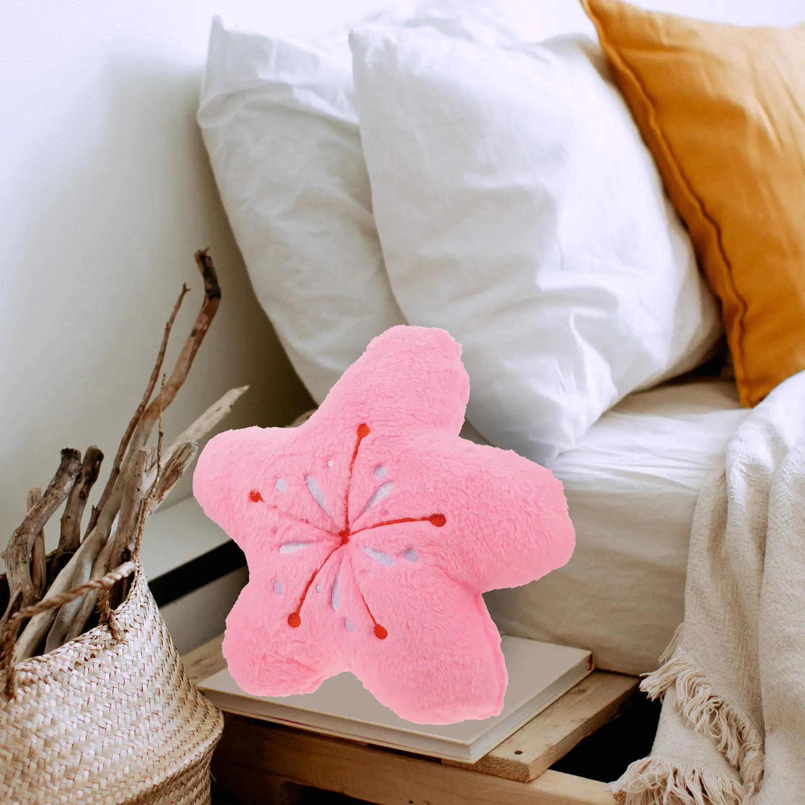 

Cherry Blossom Throw Pillow PP Cotton Soft Texture Floral Seating Cushion Chair Back Pad Sofa Decorative Floor Pillow Home Chair