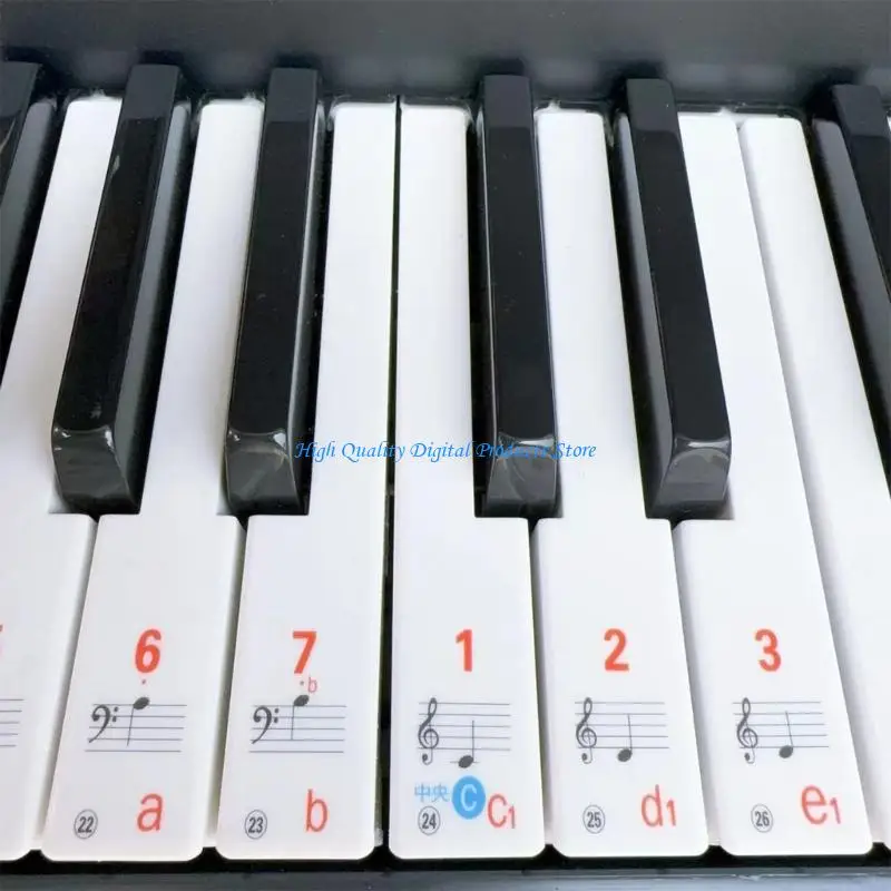 ملصقات لوحة مفاتيح u2je Clear Piano Keys Dealo Deficer for 88/61/54/49/37 مفاتيح