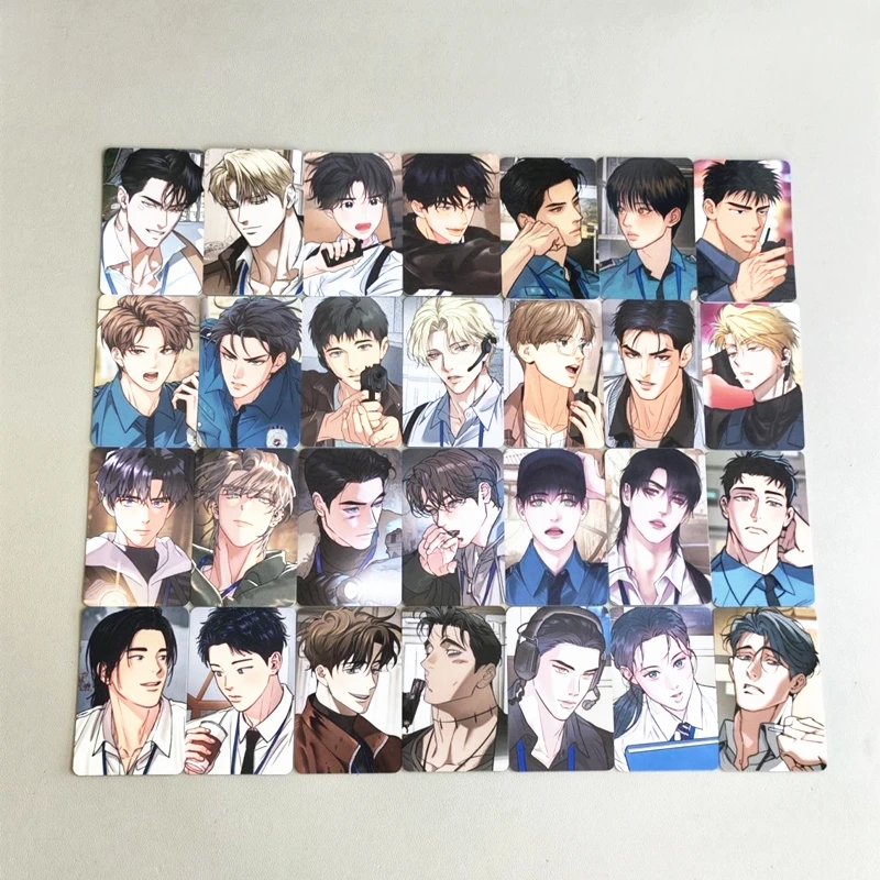 Juego de tarjetas fotográficas de dibujos web coreanos, 28 Uds., tarjetas Lomo coleccionables con personajes de Manga coleccionables de 3 pulgadas ﻿