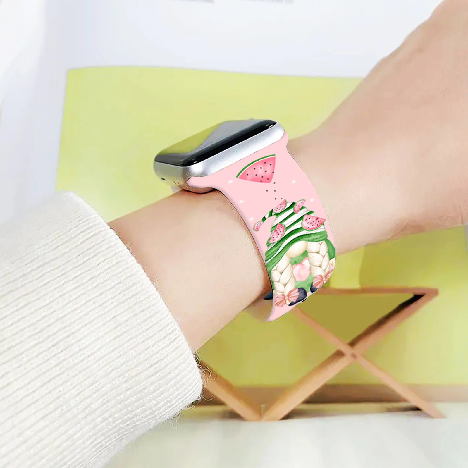 Fruits Elf for Apple  for Apple Watch 11 10 9 8 7 Silicone Band Replacable Bracelet for iWatch 46mm 42mm 41mm 40mm Watchband