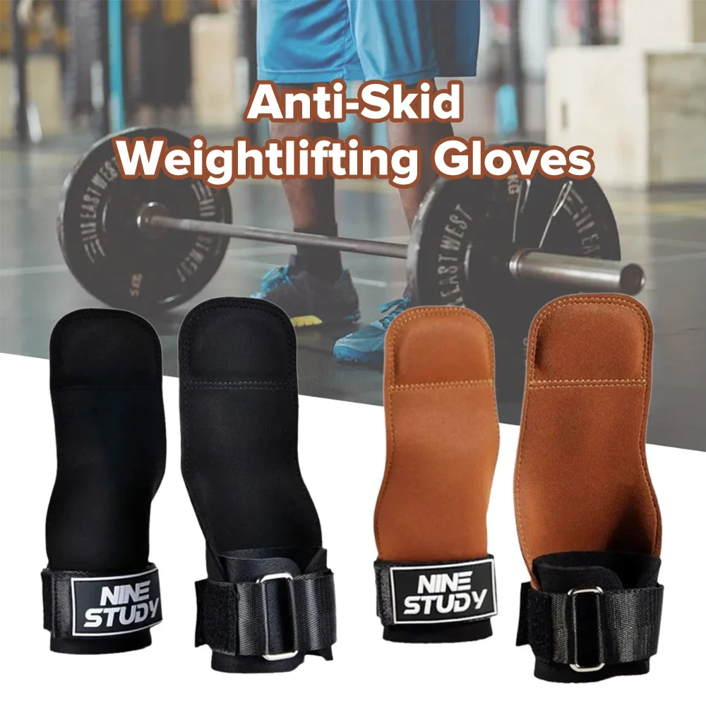 Luvas de Ginástica Grips Antiderrapante Wrist Straps Protector para Levantamento de Peso Suporte Bench Press Pull-up Fitness Luvas Proteção das