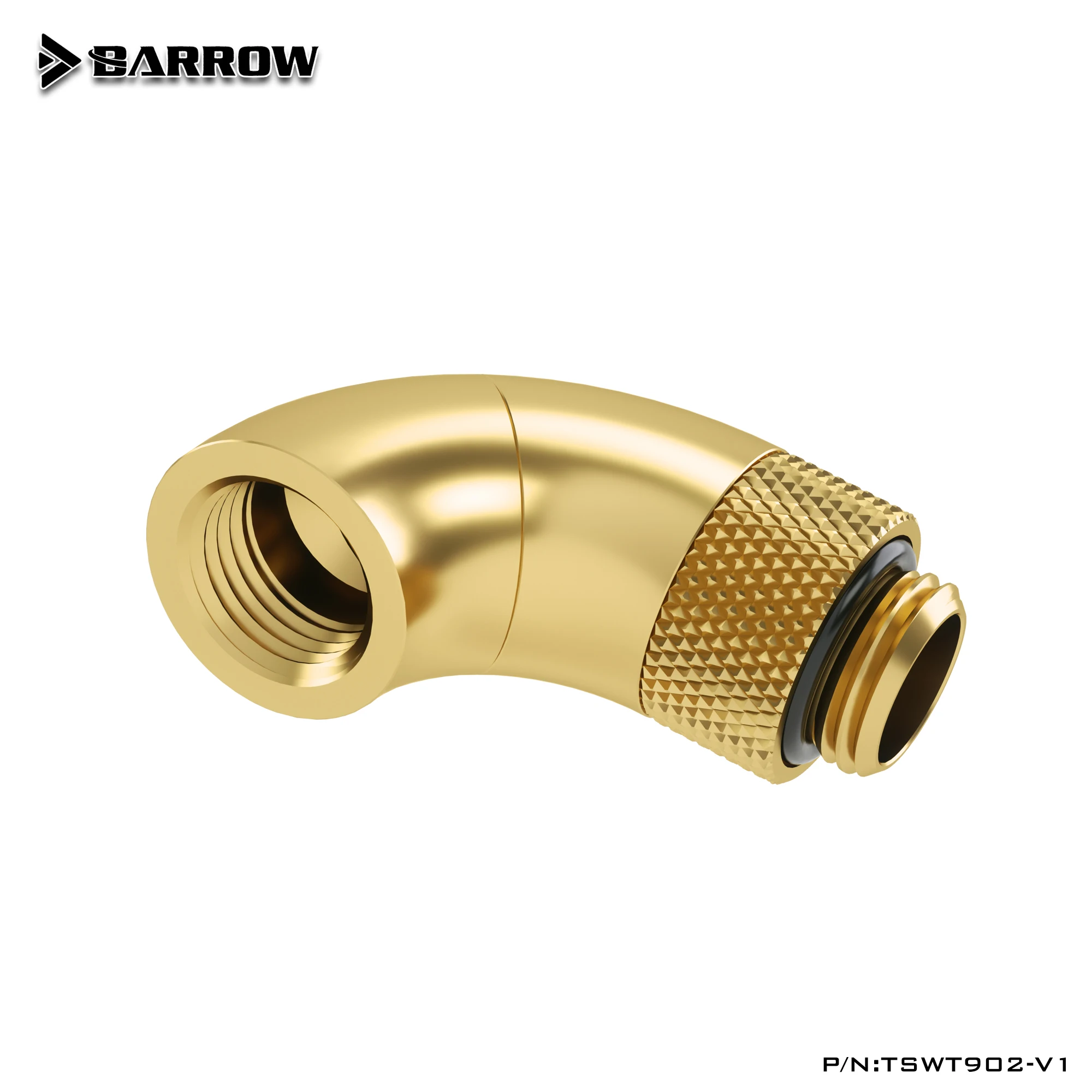 Barrow G1/4" 90 Degree Rotary Adapter 2 Section Type Fitting Connector 360 Degree Rotation TSWT902-V1