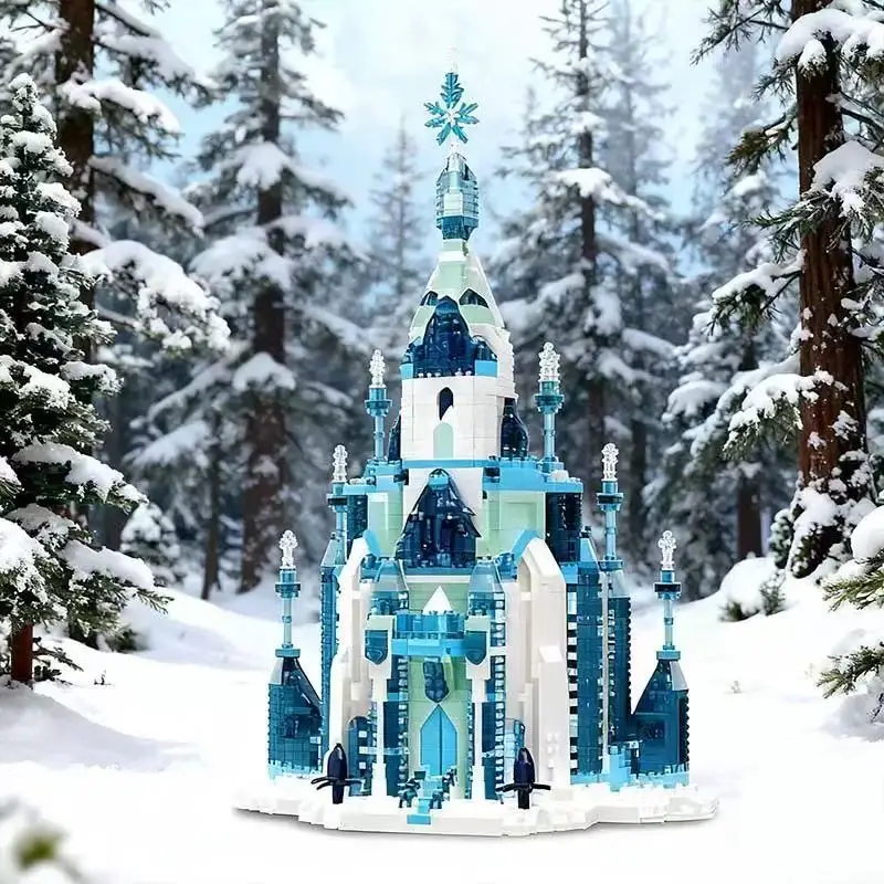 

1700pcs Frozen Princess Elsa Castle Building Blocks Mini Diamond Particle Puzzle Assembly Christmas Children's Toy Gift