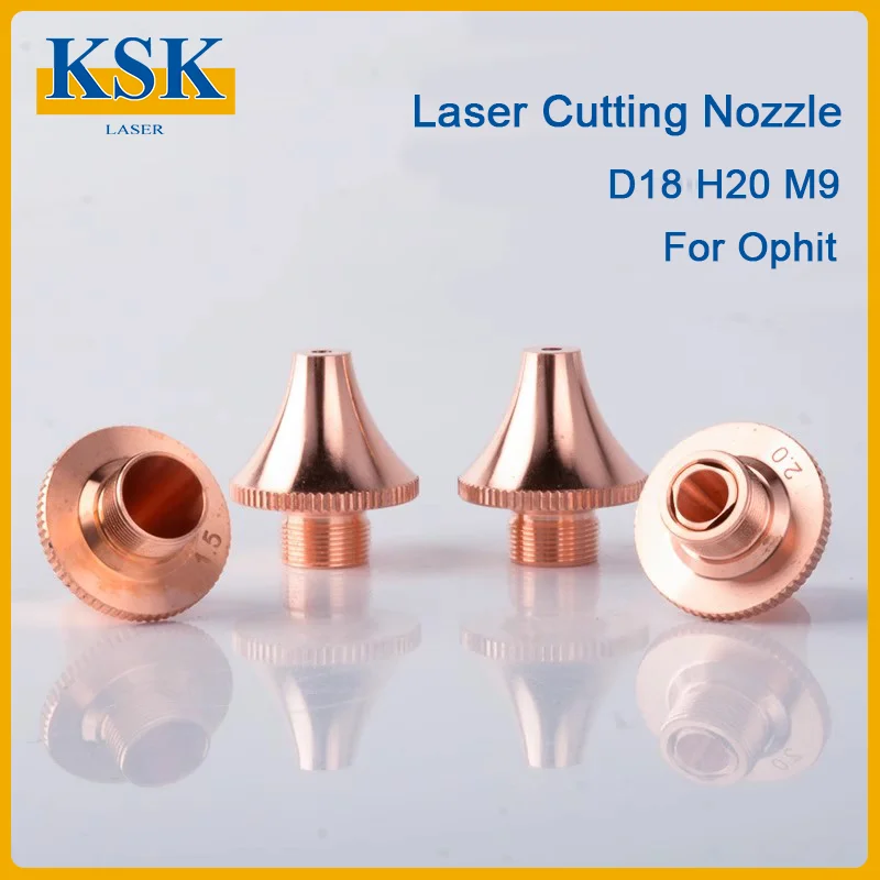 KSK 10Pcs/Lot EC+Ophit Laser Nozzle Single Layer Double Layer 0.8-4.0mm M9 Ceramic Holder For EC Ophit Laser Cutting Head