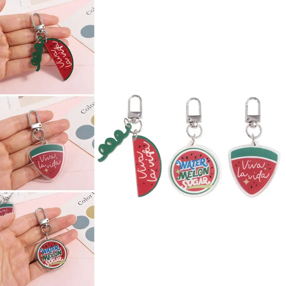Acrylic Shining Watermelon Keychain Simulation Summer Fruit Acrylic Watermelon Pendant Creative Cosplay Bag