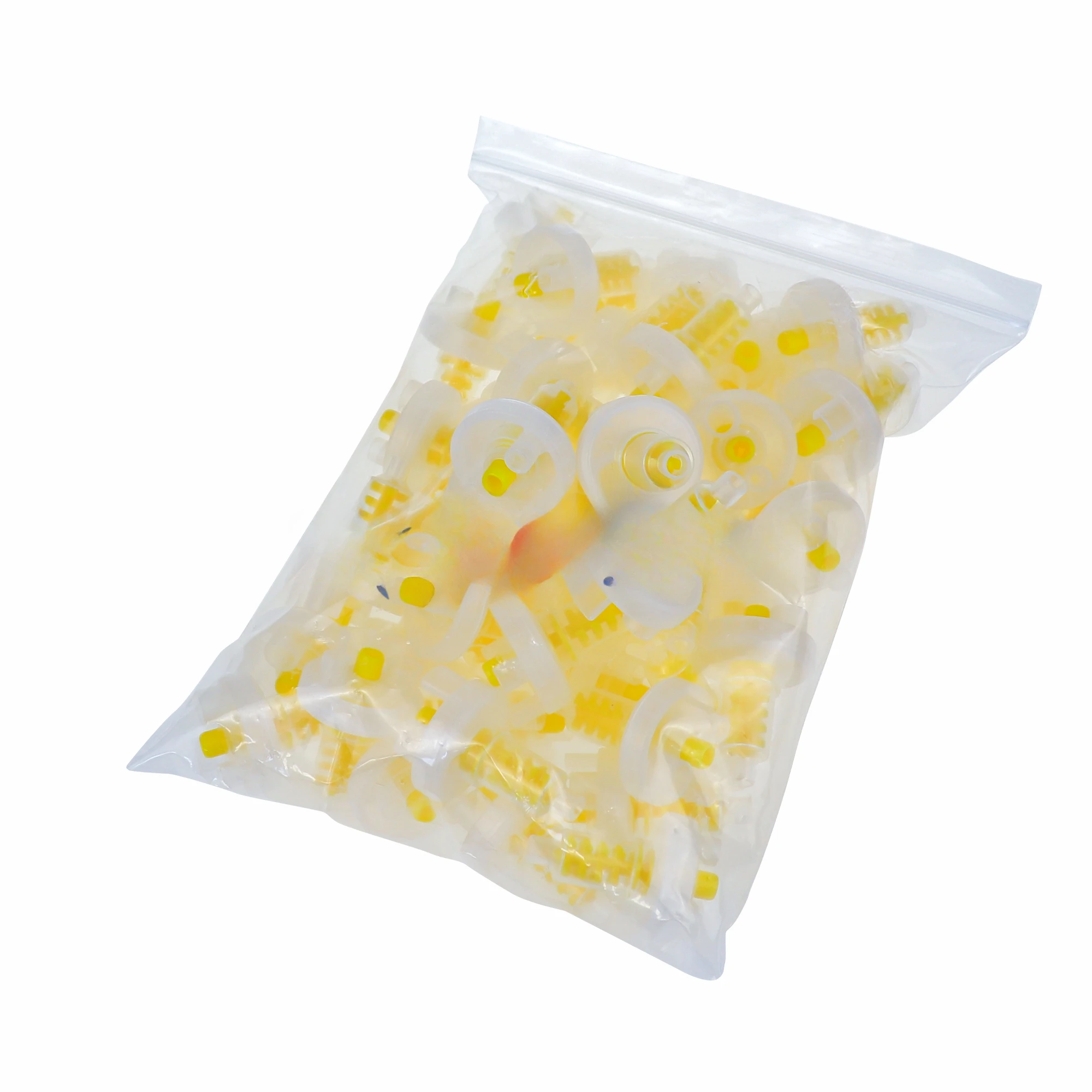 Disposable Dentals Impression Material Yellow  Intra Oral 1:4 Mixing Cannula Tips  For Temporary