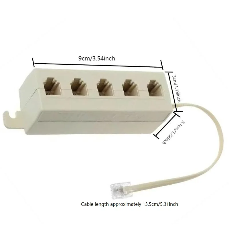 

RJ11 Телефонный разветвитель 6P4C «папа» на 5-контактный разъем 6P4C «мама» Модульный разветвитель-адаптер