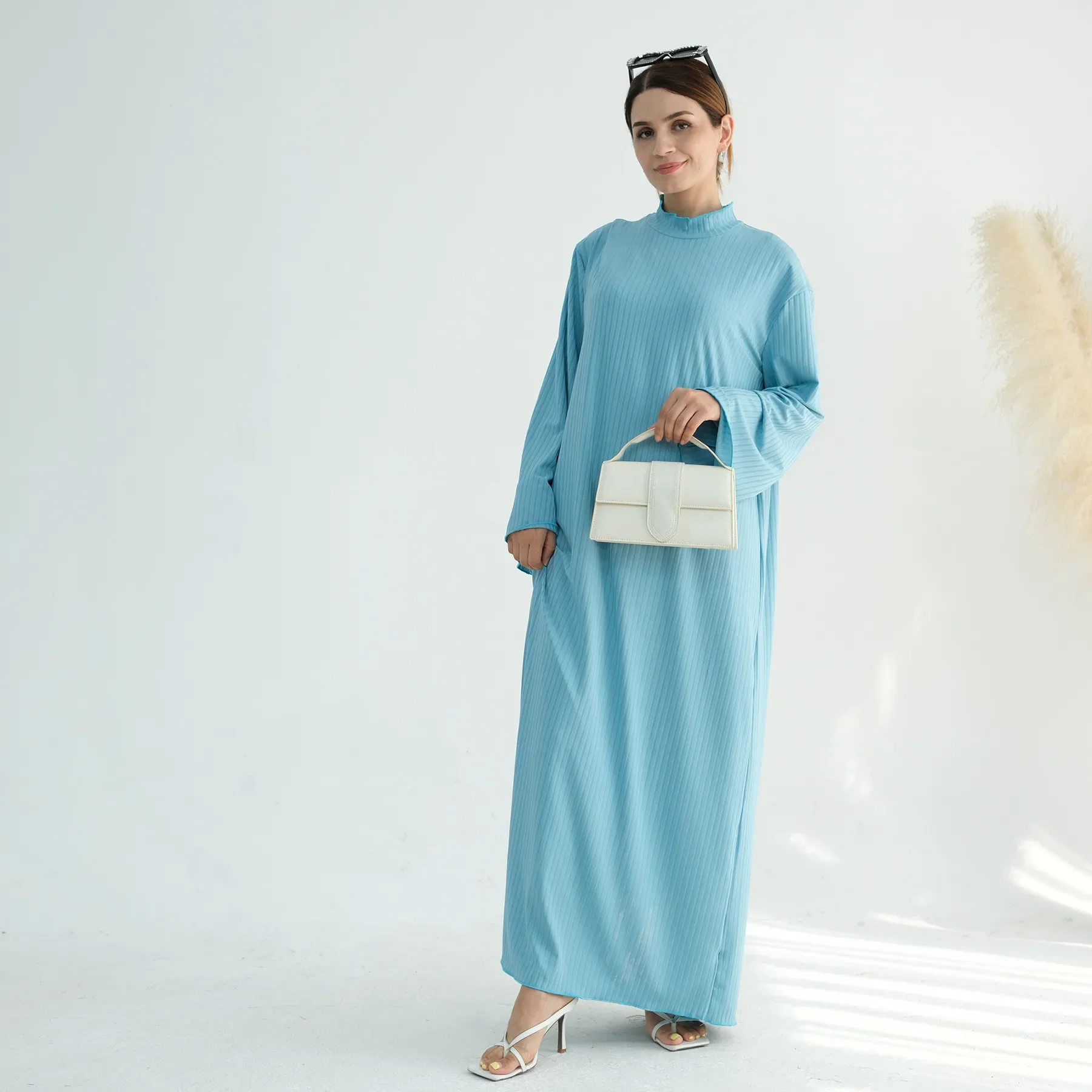 Ramadan Abaya Dubai Kaftan Women Muslim Knitted Long Dress Caftan Marocain Robe Islam Clothing Vestidos Femme Musulmane Vestidos