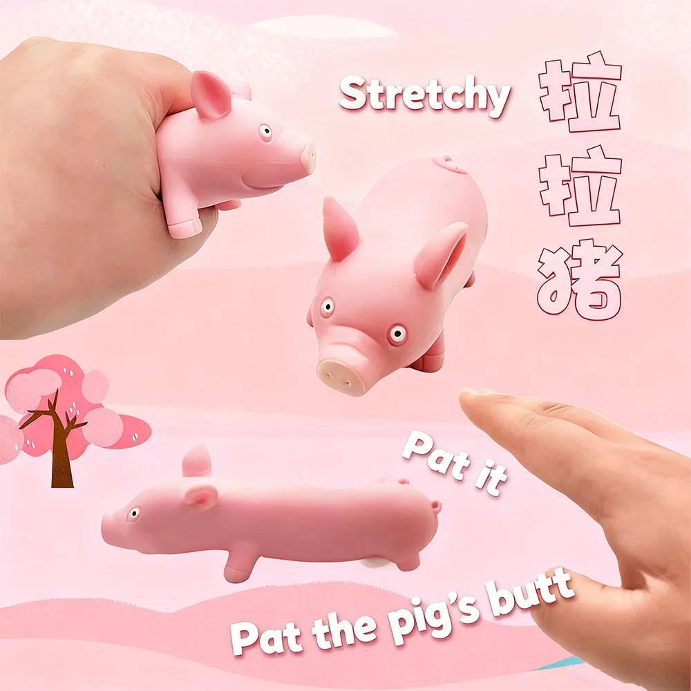 Anti-Stress Squishy Pink Pig Fun Slow Rising Squeezable Toy, Anxiety Relief Decompression Fidget, Perfect Gift for Stress Relief
