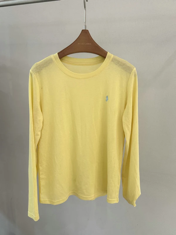 

Женская повседневная свободная шерстяная футболка в корейском стиле с круглым вырезом, весна 2026, универсальная, с длинным рукавом, защита от УФ-излучения, вышивка, приталенный крой