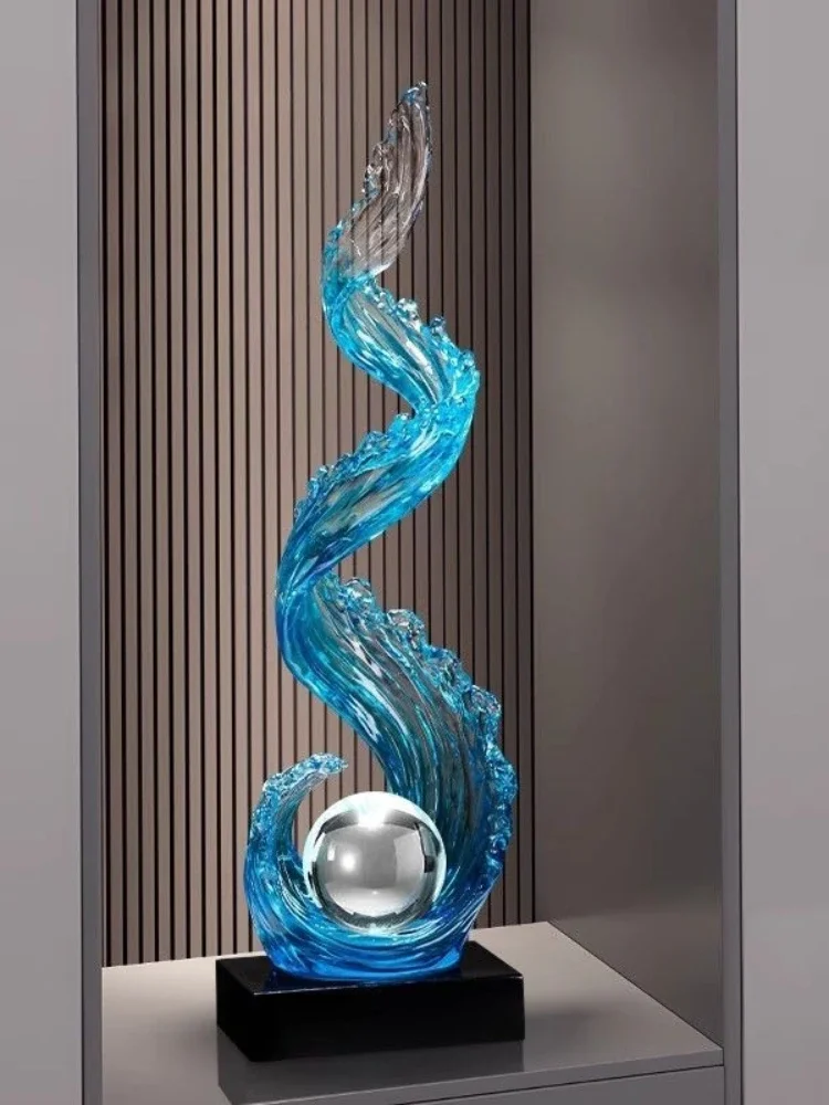 Creative Resin Figurines Luxury Living Room Ornament Desktop Figurines Art Display Luxurious Sculpture Entrance Hall Sculpture