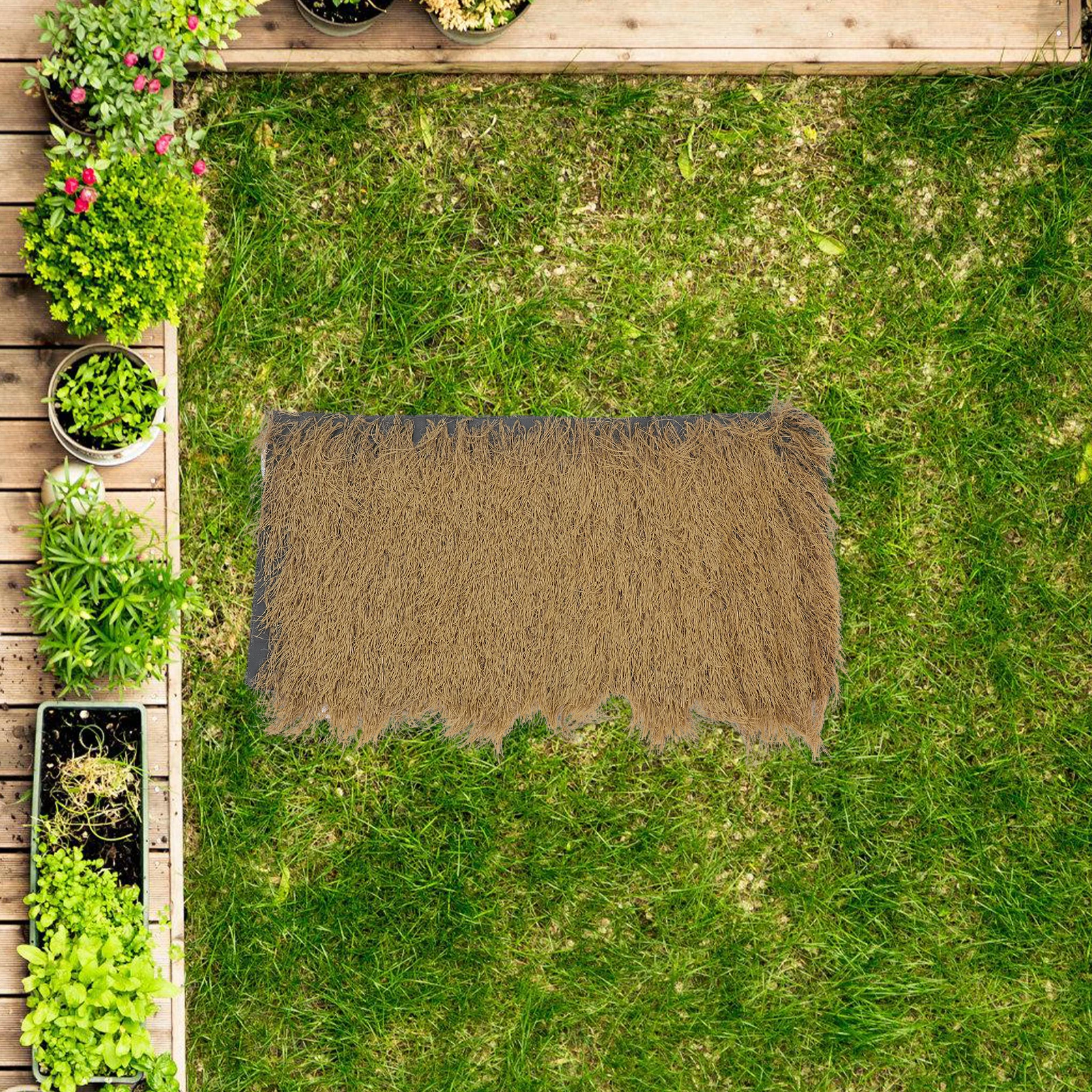 

Artificial Thatch 1x05m Grass Yellow Simulated Straw Garden Decoration DIY Craft landscaping plants