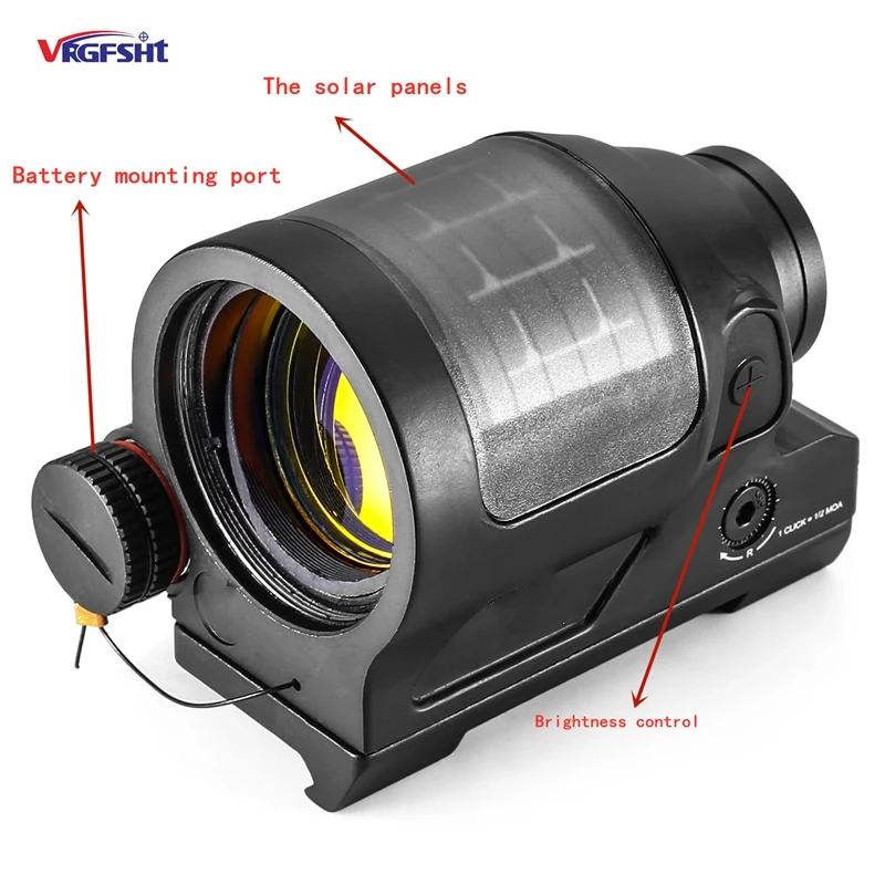 Tactical Reflector Type 1X38 Red Dot Sight, Solar Power System, QD with Optical Rifle