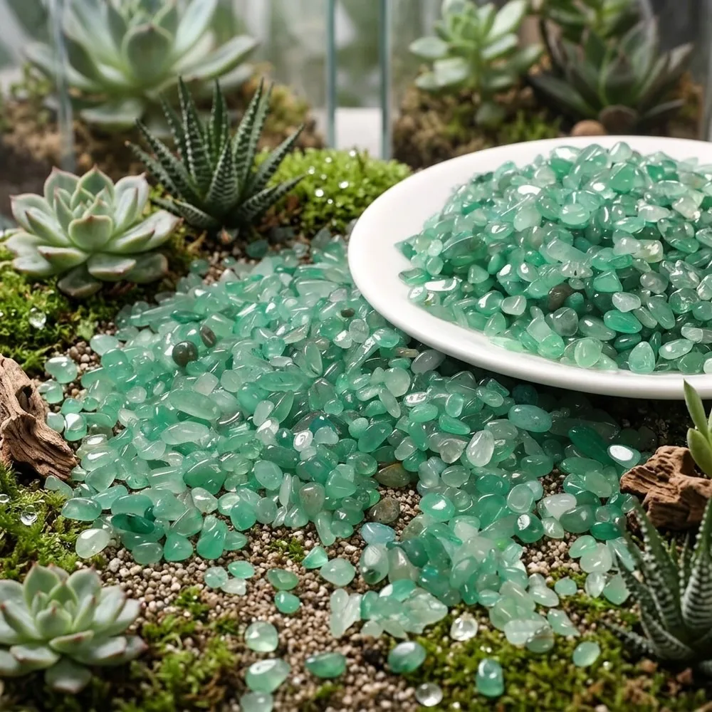 Natural Green Aventurine Gemstone Chips Bulk Lot, 3-12mm Tumbled Stone Fragments for Crystal Grids, Healing Energy