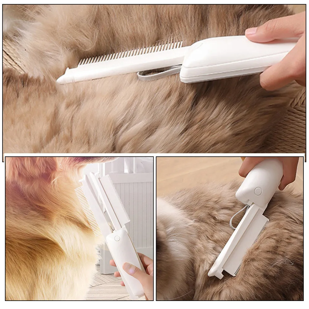 3-in-1 Pet Grooming Comb Folding Cat Comb for Indoor Cats Dog Shedding Detangler Compact Convenient Grooming Supplies