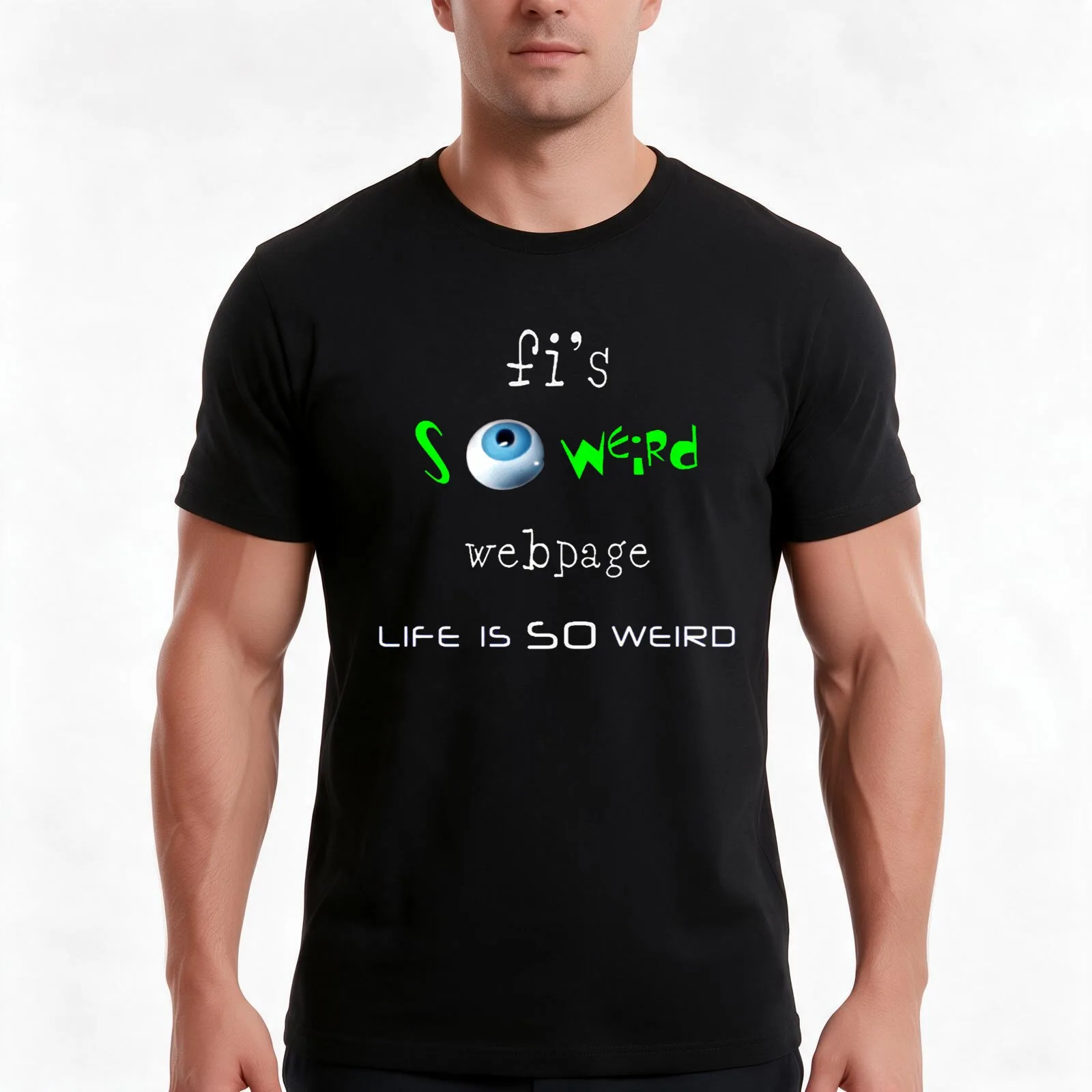 Fi's Website Design T-Shirt, Summer Casual Cotton Tee, Oversized Streetwear Tops, Vintage Graphic Print, Loose Fit Short Sleeve