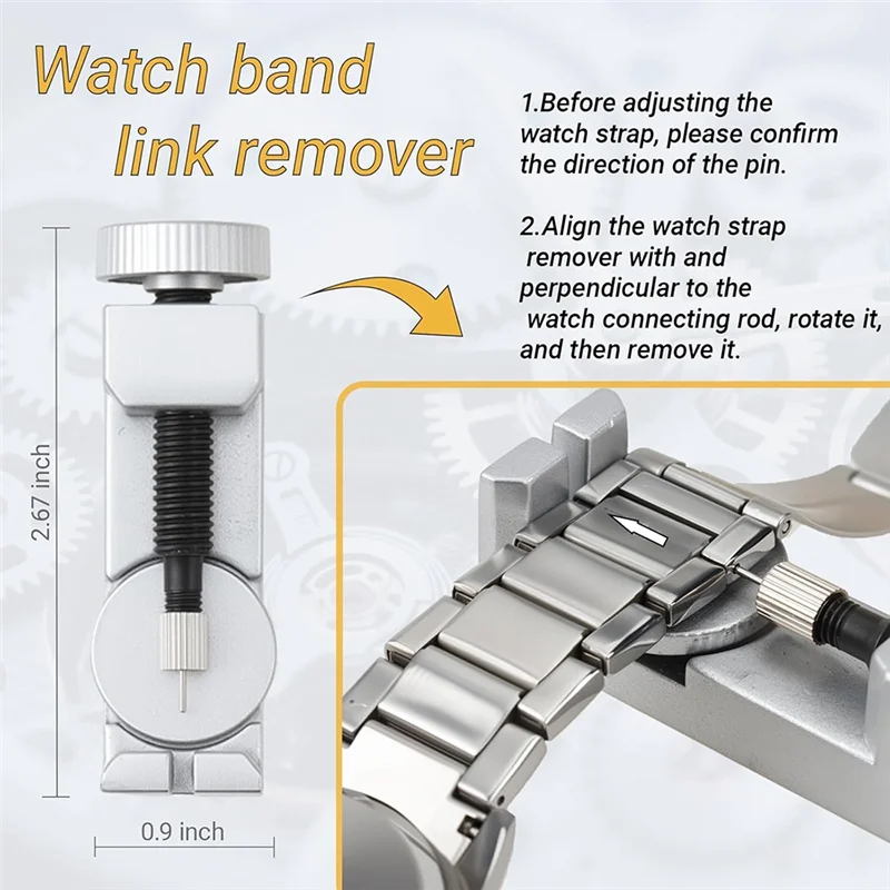 

ABMH-Watch Repair Tool Kit, Suitable For Replacing Watch Batteries And Adjusting Strap Length, Screwdriver Kit, Repair Tool