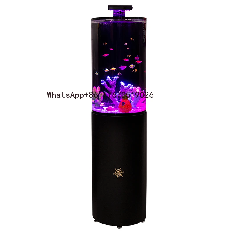 Premium Acrylic & Plastic Octagon Shape 50L Aquarium Tank with Remote Control for Home Fish Aquarium