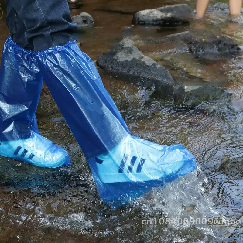 10 قطع من أغطية أحذية المطر في حالات الطوارئ - واقيات أحذية عالية الجودة مقاومة للماء للاستعمال مرة واحدة للتنقل والسفر [YY33].