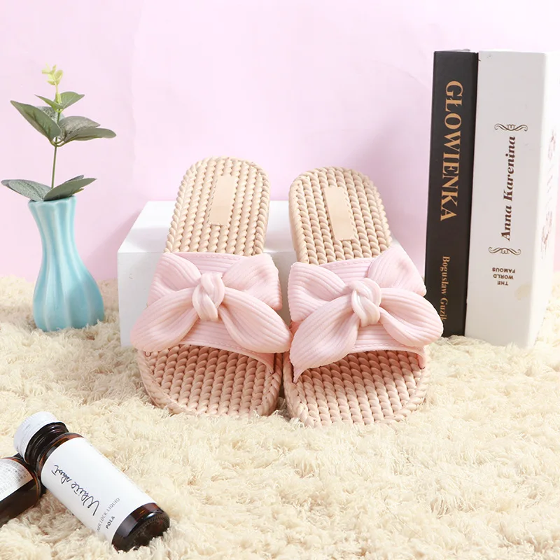 flip flops Women Bow Tie Slippers 2023 Summer New Casual Outerwear Flip Flop Beach Shoe Fashion Women Shoe Ladies Shoes on Offer