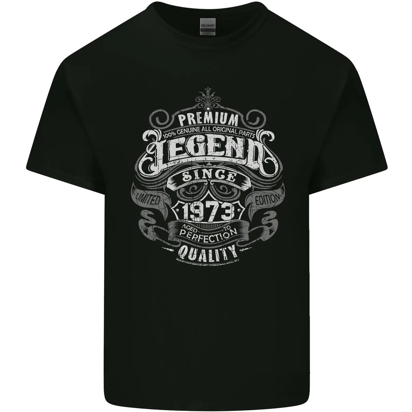 Premium Legend 50th Birthday 1973 Mens Cotton T-Shirt Tee Top