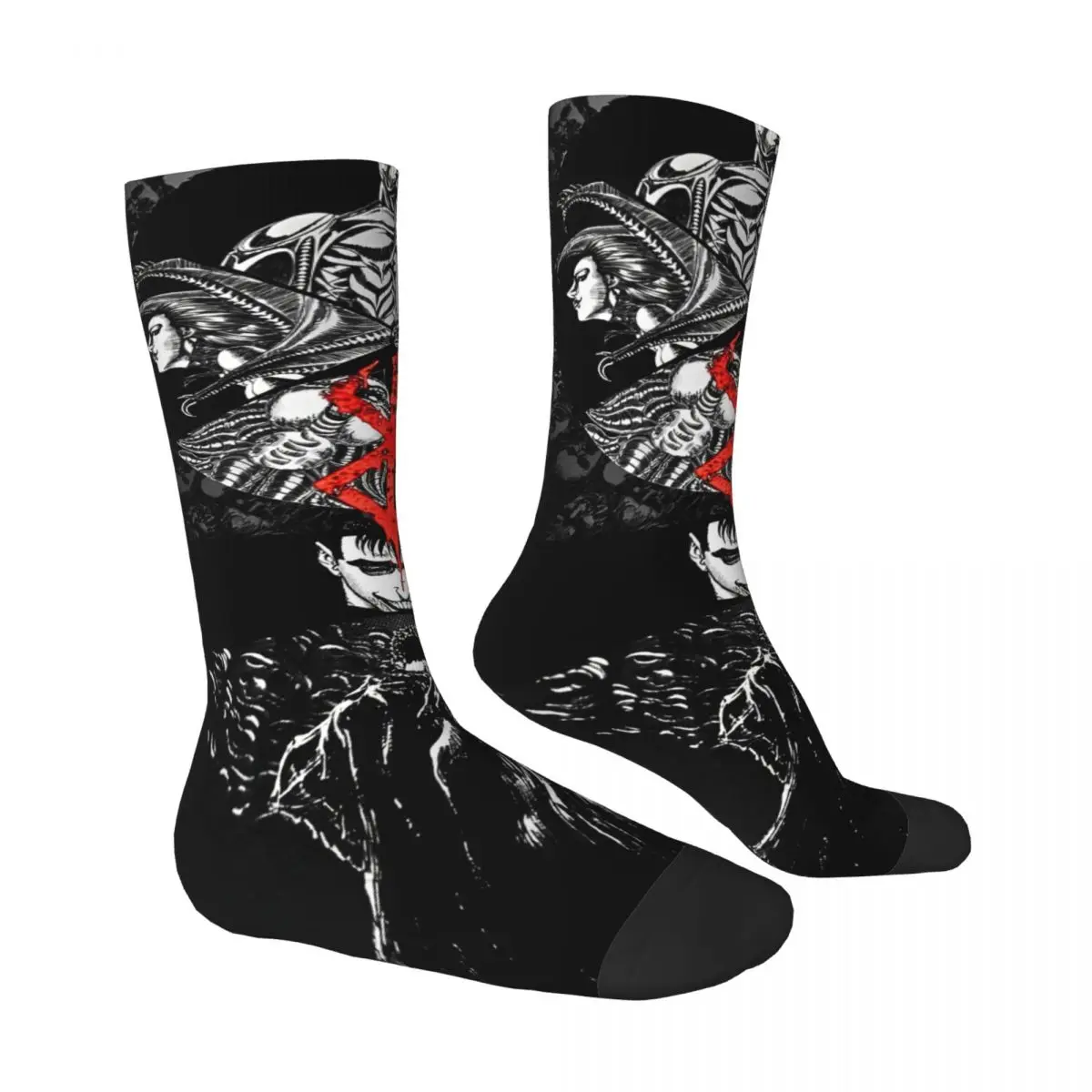 Frauen Männer Socken Anime Berserk Guts Japanische Comic Strümpfe Winter Lustige Hohe Qualität Socken Laufsport Anti-Slip Socken
