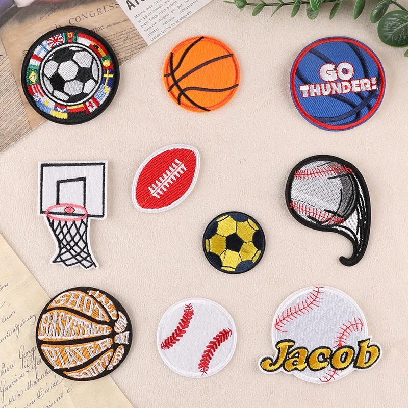 Sports Basketball Embroidery Patch,Baseball Soccer Football Patches Iron On/Sew On - Appliques Patch for Clothes DIY Patches.