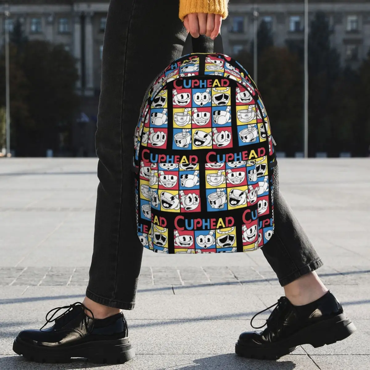 Cuphead Design Backpack Student BookBag Children School Bag Computer Shoulder Bags for Boys Girls