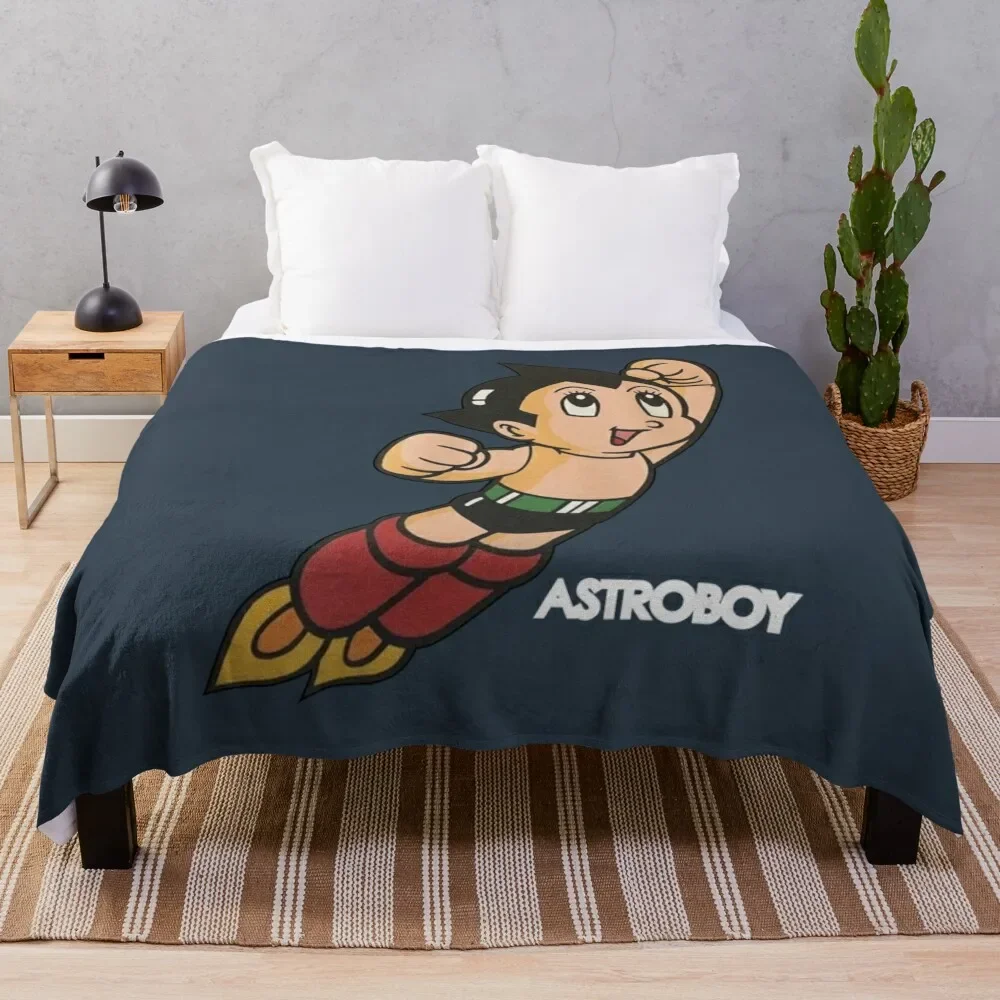 

Vintage Astroboy Anime Robot Show Astro Boy Space Art Childhood Cartoon Manga Throw Blanket