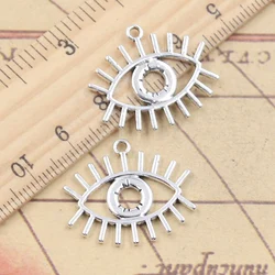 10pcs Charms Hollow Eye 22x26mm Tibetan Silver Color Pendants Antique Jewelry Making DIY Handmade Craft