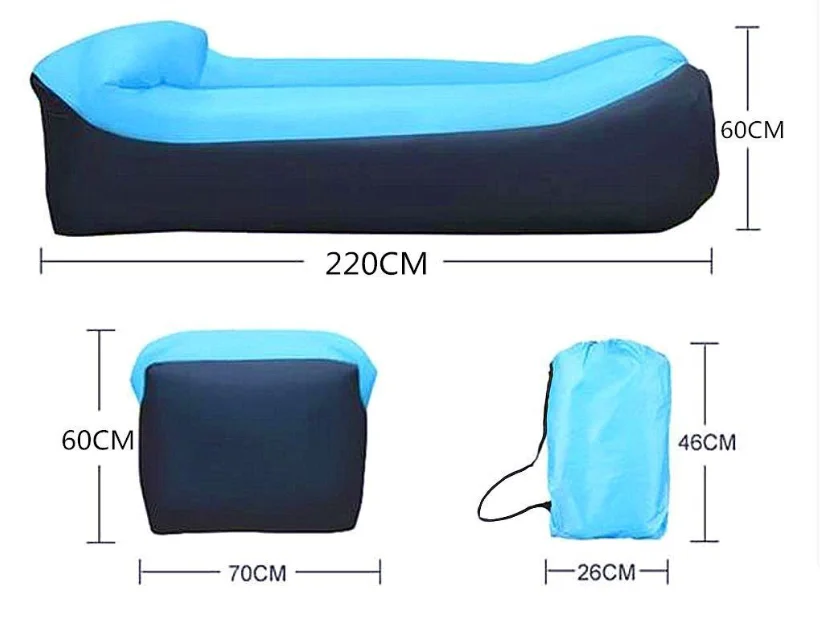 Lazy Folding Camping Inflatable Sofa - Portable Outdoor Inflatable Lounger, Comfortable Outdoor Furniture camping  air bed image 6