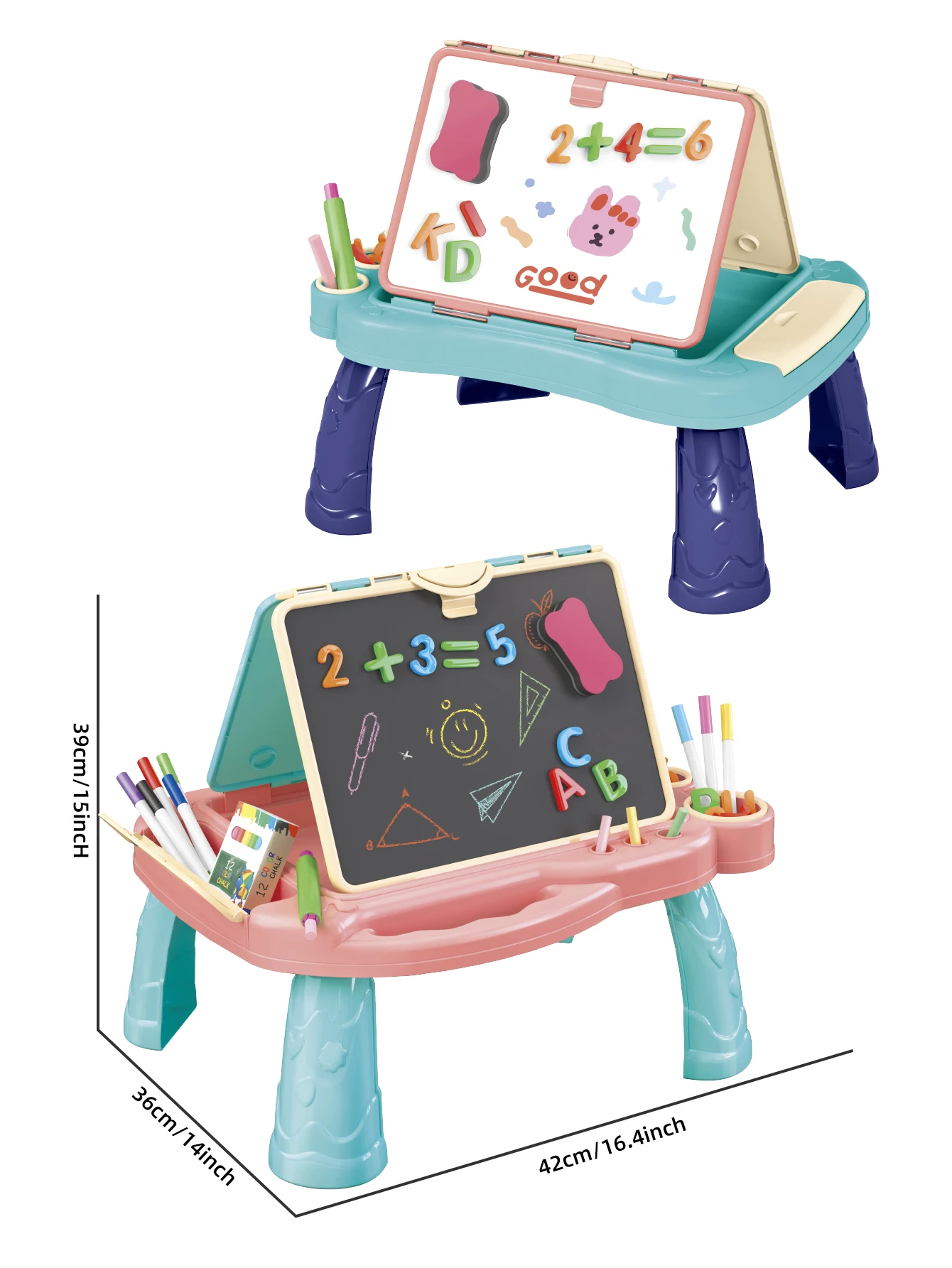 1pc Double Sided Whiteboard And Blackboard, Drawing Board For Kids,  Learning & Education Drawing Board