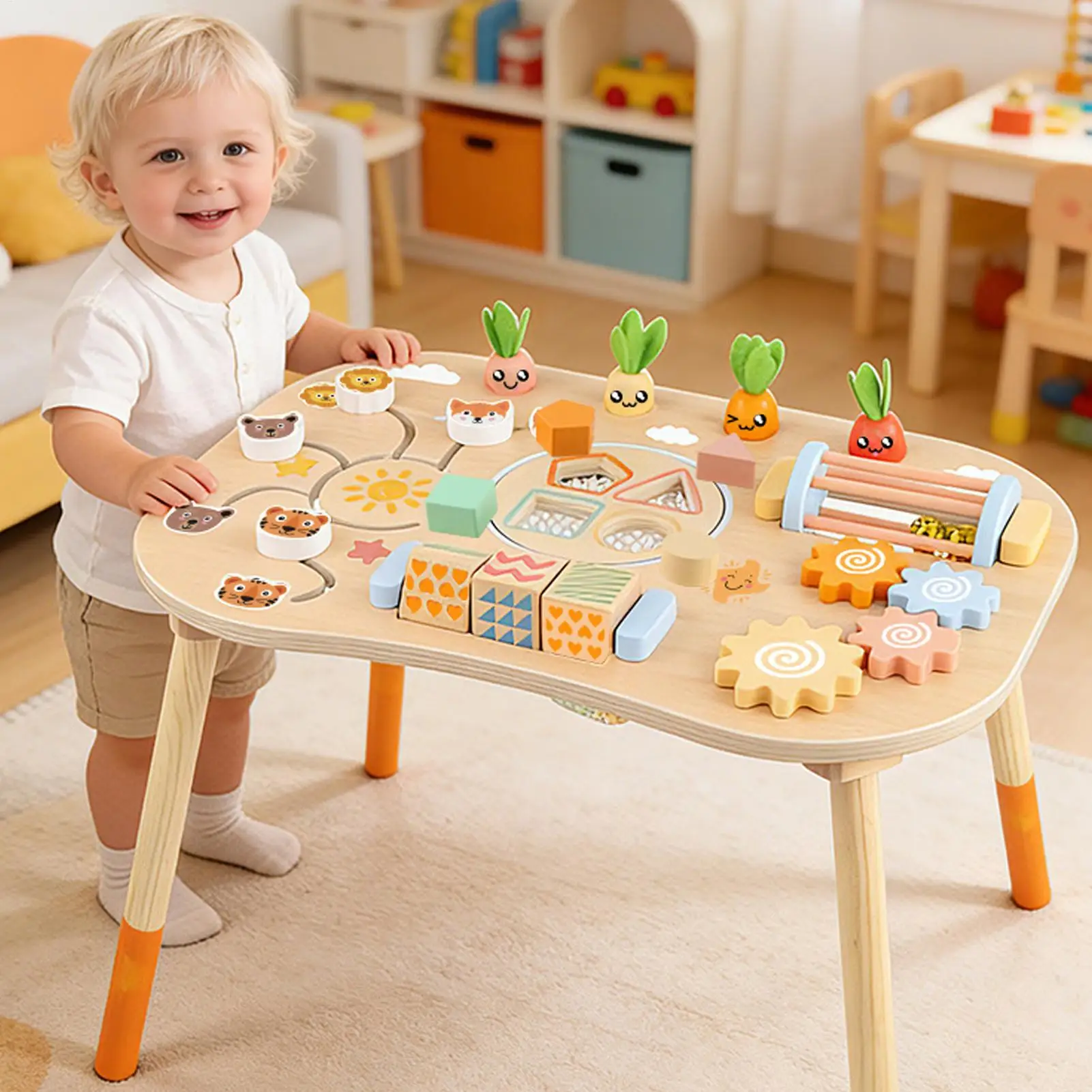 

Activity Table Toy Early Learning Color Matching Game Activity Center Sensory Play Toy For 1-3 Year Old Boys Girls Grandparents
