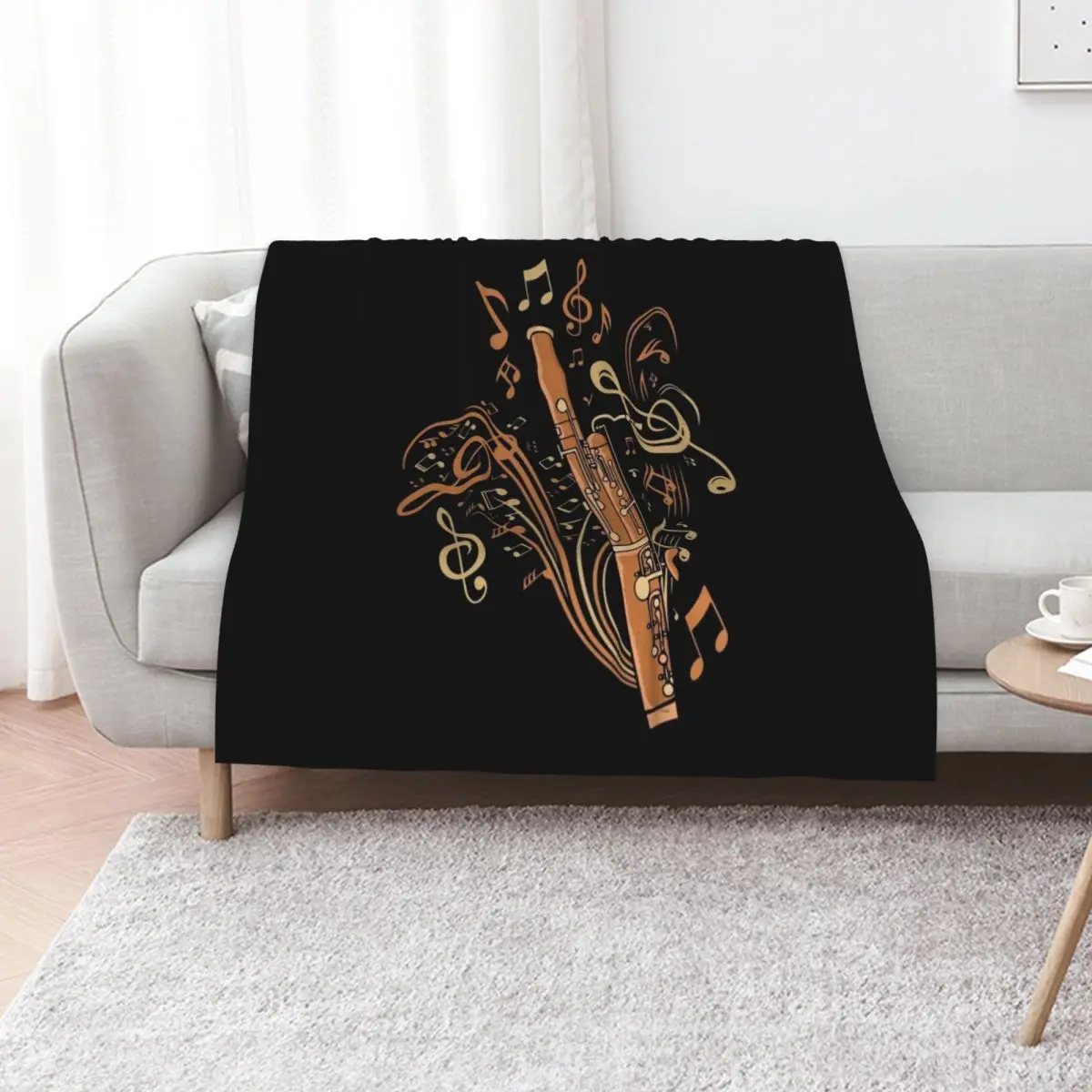 Bassoonist Gift Men Jazz Music Lover Women Bassoon Throw Blanket Picnic Single warm for winter Loose Tourist Blankets
