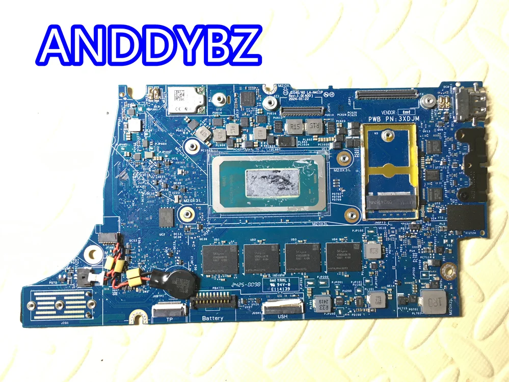 

08WXHG 8WXHG для ноутбука Dell Latitude 7450, материнская плата с процессором Core Ultra 7 165U и 32 ГБ ОЗУ LA-N411P TESR OK
