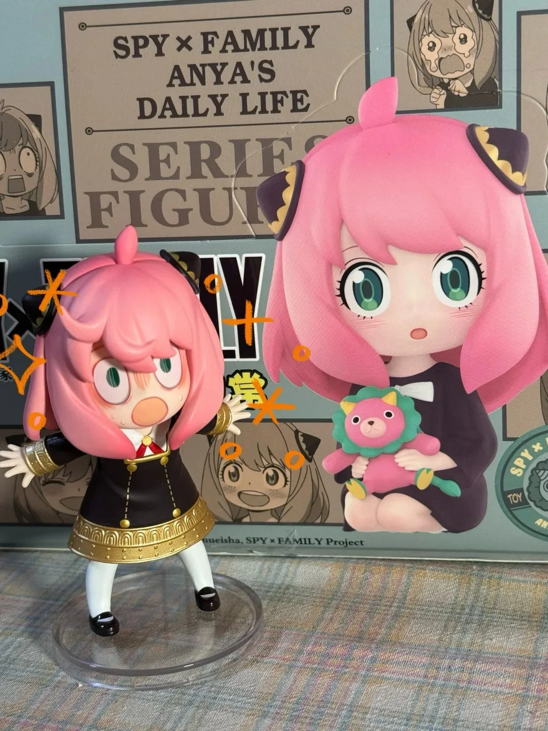 Genuino Pop Mart Spy X Famiglia Anya'S Daily Life Series Blind Box Edition Pvc Anime Figurie Espressioni iconiche Desktop Decor Regalo