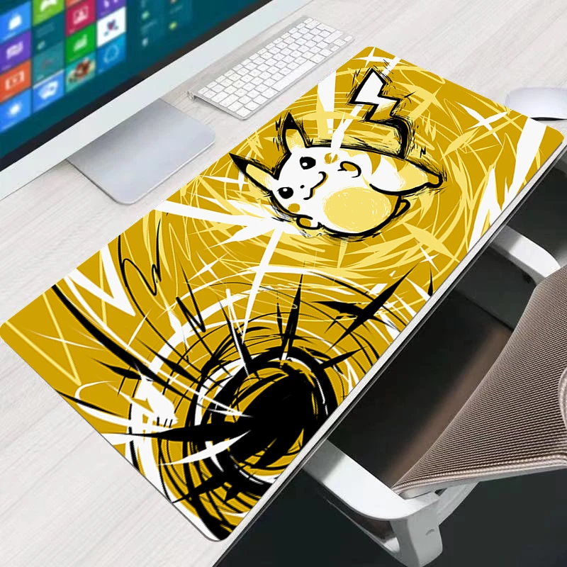 Mouse Pad Pokemon Pikachu 90x40cm Anime Gaming Accessories Mousepad Gamer Completo Computer Keyboard Desk Mat Varmilo Table Pad