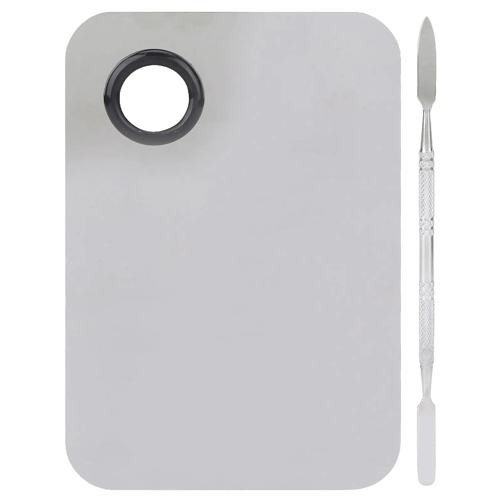 

Makeup Palette: Stainless Steel Mixing Tray + Double End Spatula