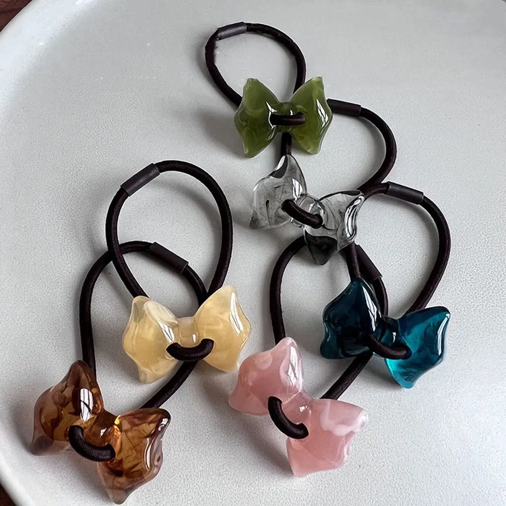 

Plastic Girls Headdress Ponytail Holders Bow New Headwear Hair Rubber Bands Sweet Hair Ties Flower Scrunchies Women Hair Bands