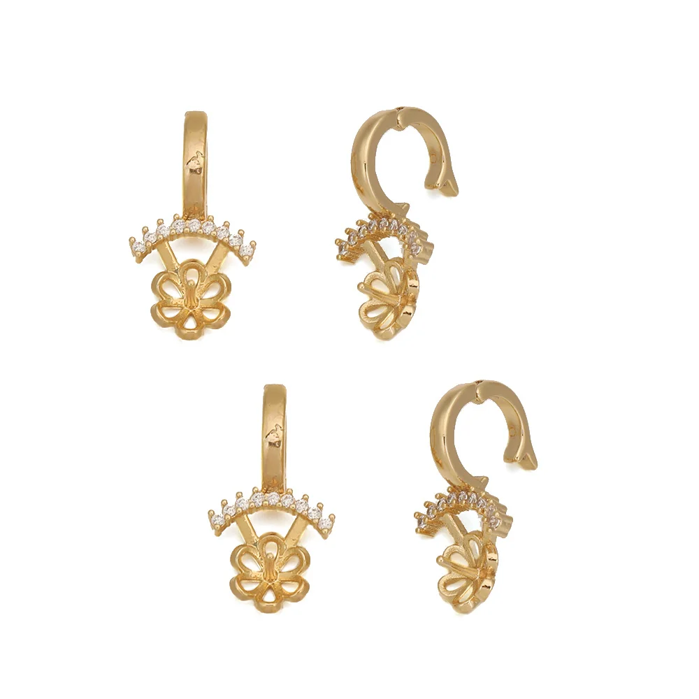 

Cordial Design 50Pcs 11*19MM Jewelry Accessories/Hand Made/Flower Shape/Genuine Gold Plating/DIY Copper Clasps & Hooks #102716