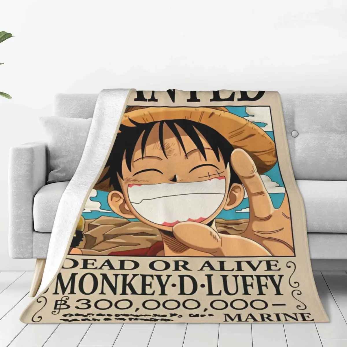 Super Soft BlanketBoy Girl Picnic O-One P-Piece Anime Japan Bedding Throw Flannel Bedspread For Couch Chair Funny Sofa Bed Cover