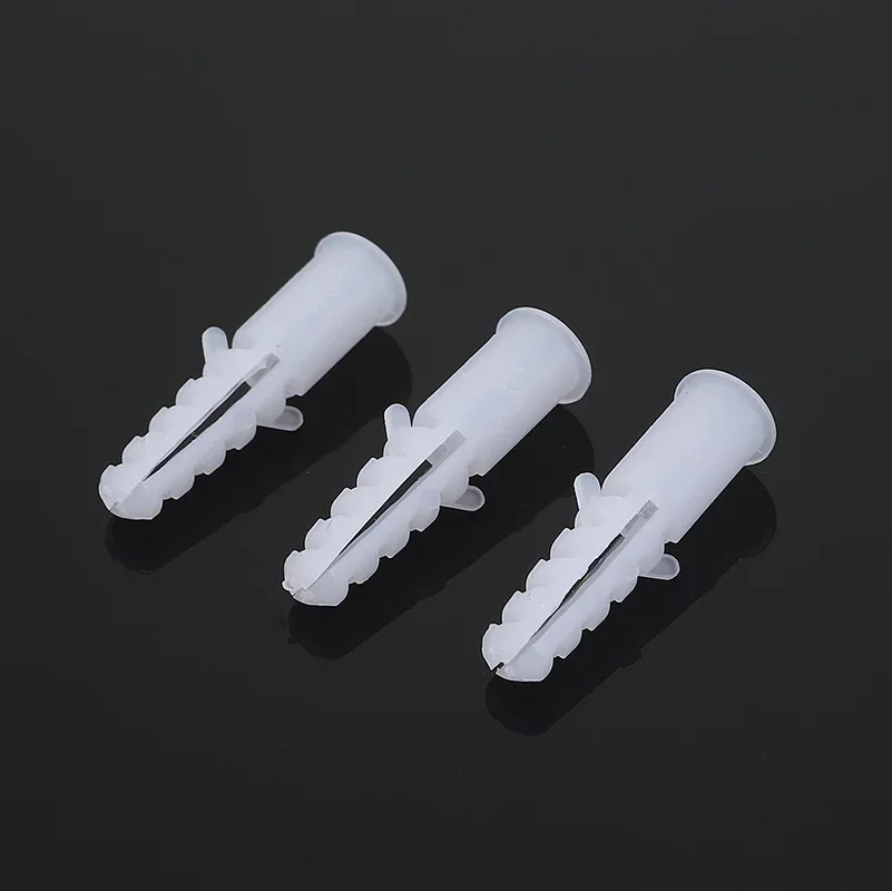 5mm-14mm tubo de expansão âncoras de parede do tubo de expansão plugues branco peixe cauda tubo de expansão auto-batendo fixação parafuso ferragem fixadores