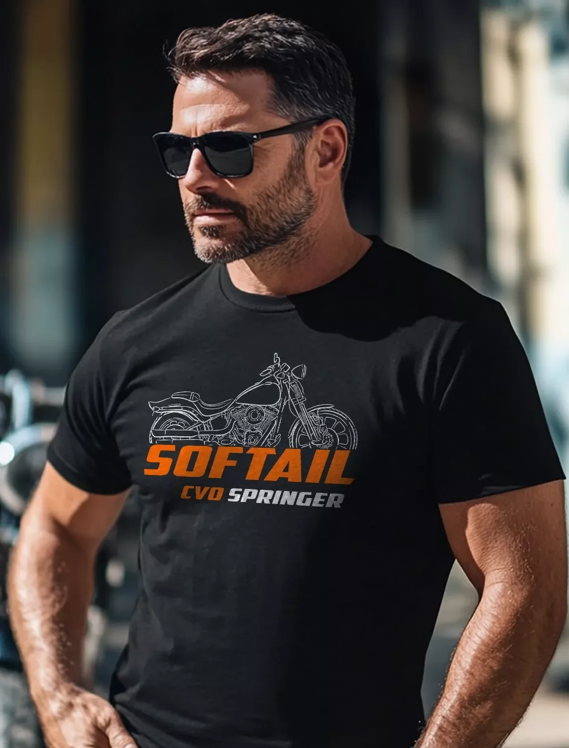 

Мужская футболка повседневная FXSTSSE 2/3 CVO Softail Springer мотоциклетная футболка с графическим рисунком, летняя футболка с короткими рукавами, 100% хлопок