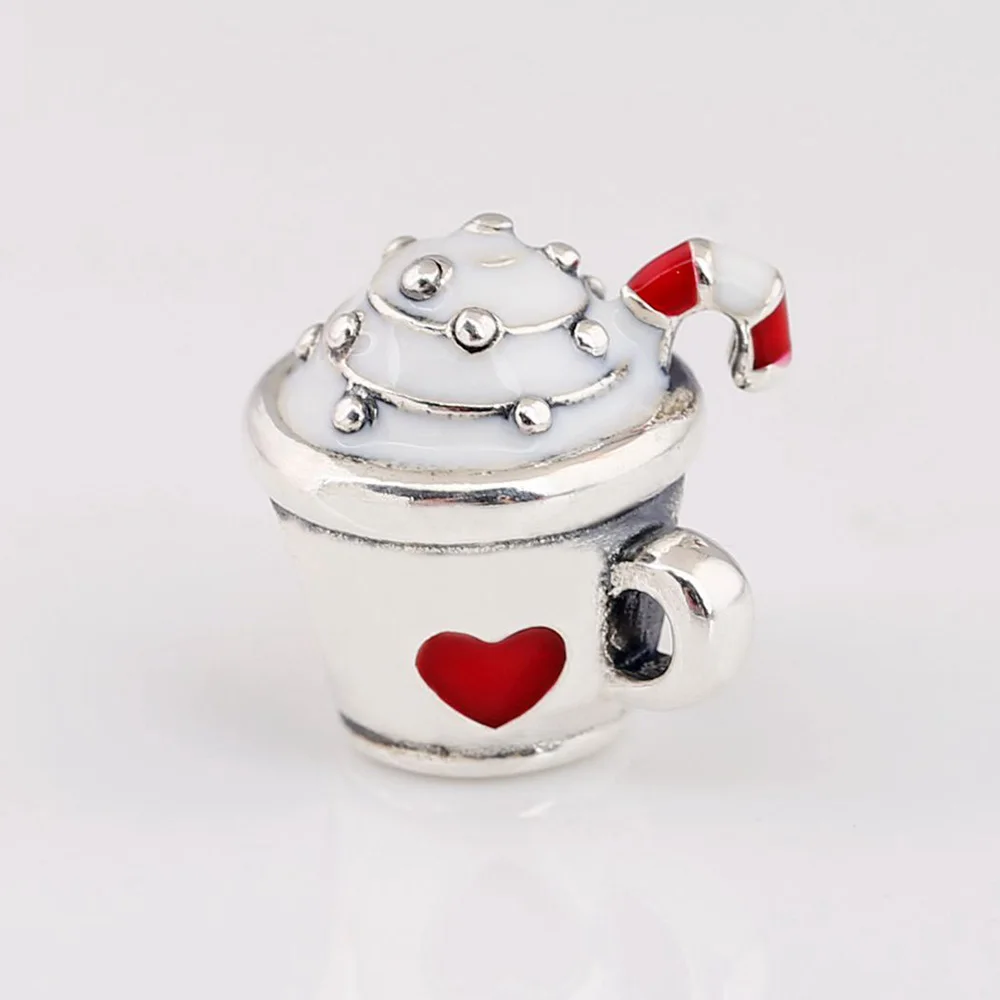 925 Sterling Silver Bead Merry Christmas Stocking Tree Snow Red Apple Charm Fit Fashion Women Bracelet Bangle Gift DIY Jewelry