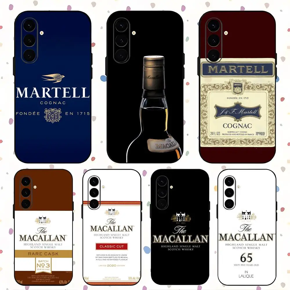 M-MacallanEs Brand Phone Case For Samsung Galaxy S26 S25 S24 S23 S22 S21 Plus Ultra Fold A Soft Black