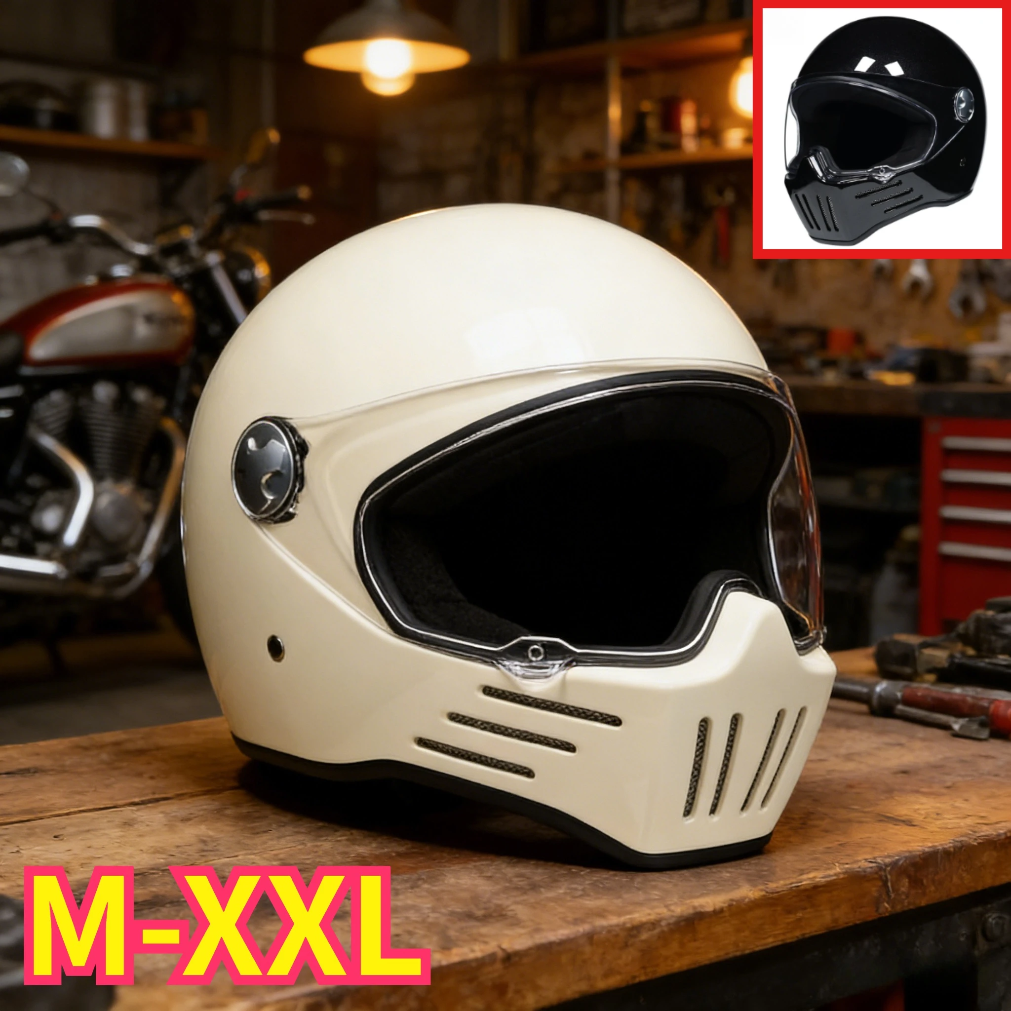 

Винтажный мотоциклетный шлем-интеграл в ретро-стиле для круизеров, скутеров, стритбайков, для мужчин и женщин